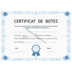 Certificat pentru Botez